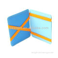 blue stitched elastic pu magical wallet